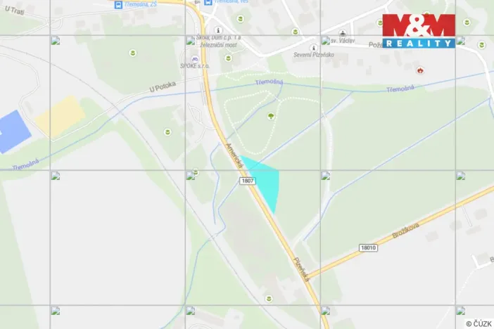 Prodej louky, Třemošná, 2118 m2