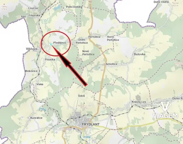 Prodej pozemku pro bydlení, Višňová, 5408 m2