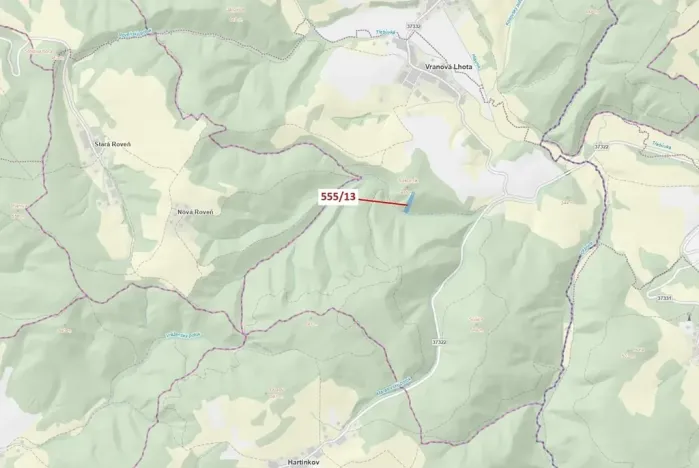 Dražba lesa, Vranová Lhota, 5798 m2