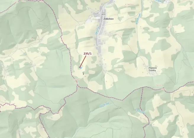 Dražba lesa, Zděchov, 2467 m2