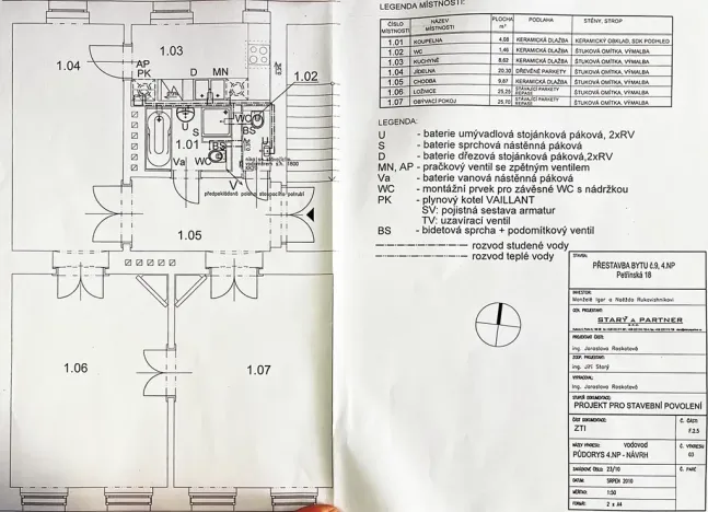 Prodej bytu 3+1, Praha - Malá Strana, Petřínská, 102 m2
