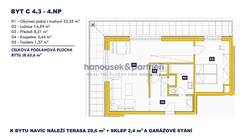 Prodej bytu 2+kk, Vrchlabí, Pražská, 65 m2