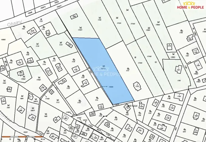 Prodej zahrady, Praha - Lipence, 2442 m2