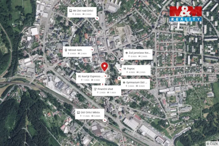 Pronájem kanceláře, Ústí nad Orlicí, T. G. Masaryka, 13 m2