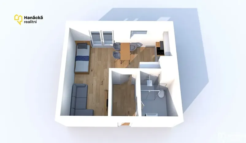 Pronájem bytu 1+kk, Olomouc, Hálkova, 30 m2