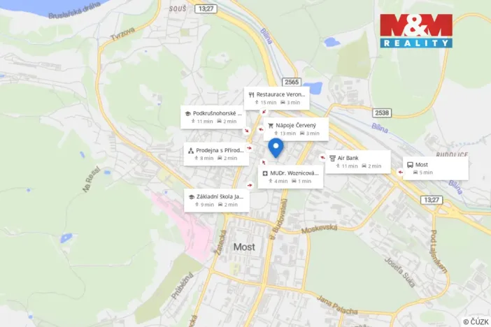 Pronájem bytu 2+1, Most, Jaroslava Seiferta, 63 m2