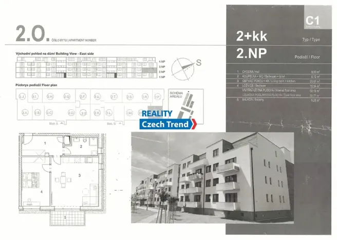 Pronájem bytu 2+kk, Olomouc, Třída Jiřího Pelikána, 56 m2