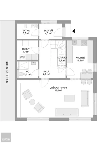 Prodej rodinného domu, Škvorec, 142 m2