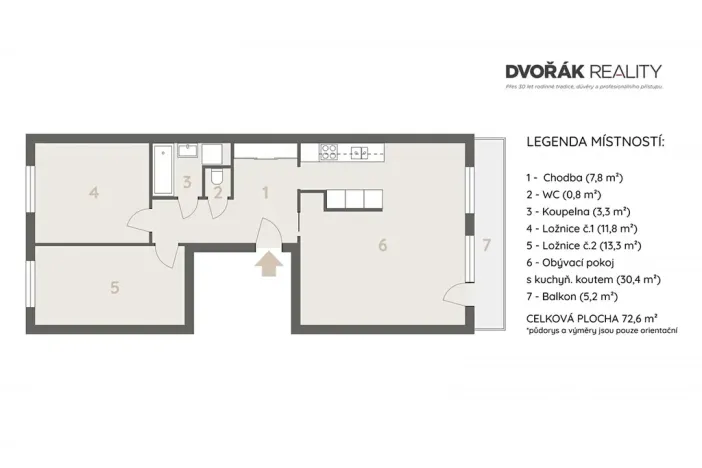 Pronájem bytu 3+kk, Praha - Horní Měcholupy, 72 m2