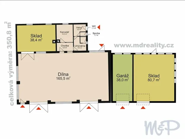 Prodej skladu, Jihlava, 350 m2