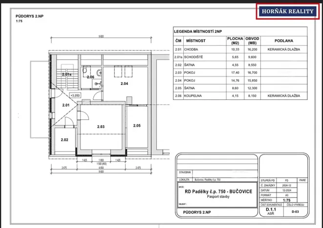 Prodej rodinného domu, Bučovice, Na Padělcích, 175 m2