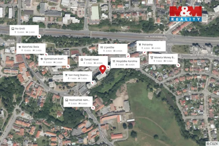 Pronájem bytu 2+kk, Praha - Hostivař, Hostivařská, 41 m2