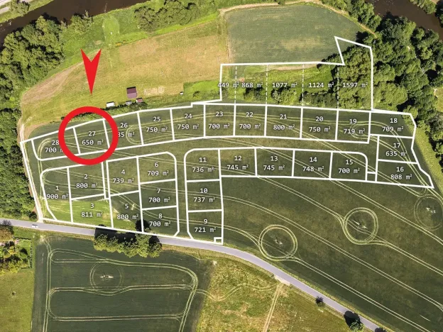 Prodej pozemku, Vlastějovice - Kounice, 650 m2