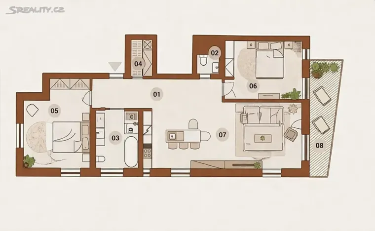 Prodej bytu 3+kk, Praha - Smíchov, U Dívčích hradů, 123 m2