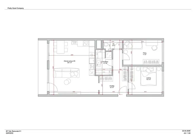 Prodej bytu 3+kk, Praha - Střížkov, Šluknovská, 76 m2