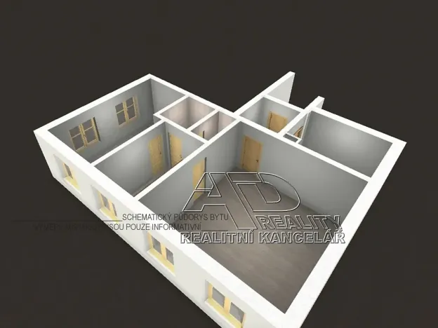 Pronájem bytu 3+kk, České Budějovice, 70 m2