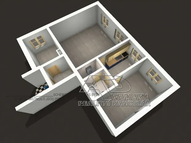 Pronájem bytu 3+kk, České Budějovice, 70 m2