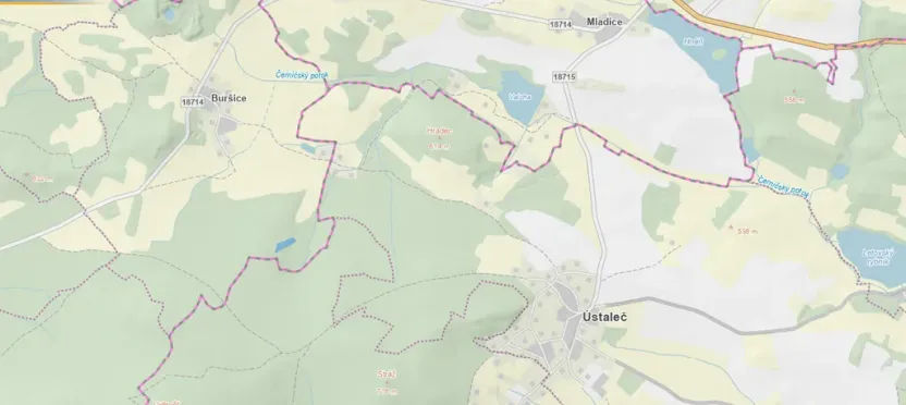 Prodej lesa, Kolinec - Buršice, 3423 m2