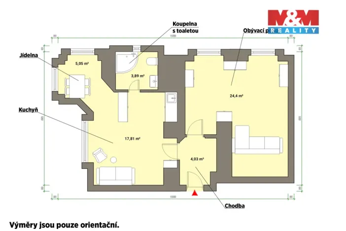 Prodej bytu 2+kk, Karlovy Vary, Krále Jiřího, 60 m2