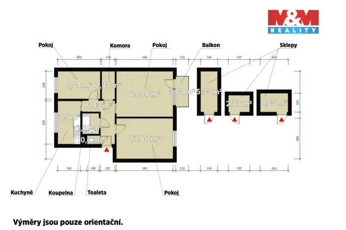 Prodej bytu 3+1, Chotěšov, Nové sídliště, 80 m2