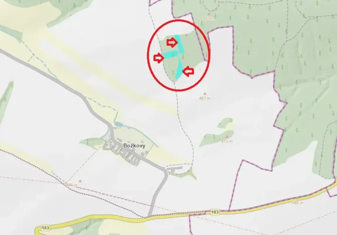 Prodej lesa, Milavče, 5759 m2