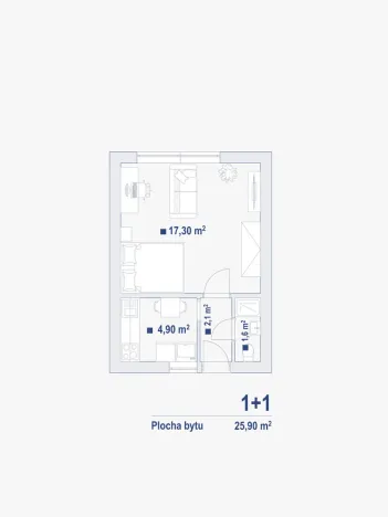 Prodej bytu 1+1, Brno - Štýřice, Gallašova, 26 m2