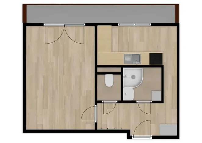 Pronájem bytu 1+1, Olomouc, Polívkova, 36 m2