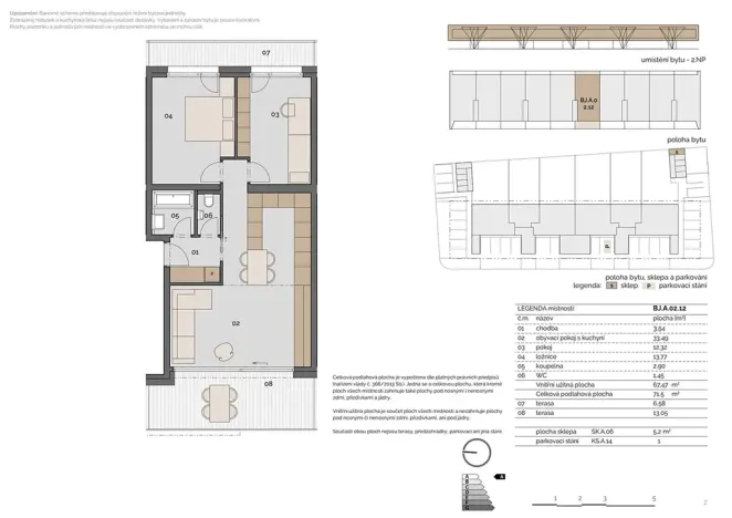 Prodej bytu 3+kk, Přezletice, Hrušková, 72 m2