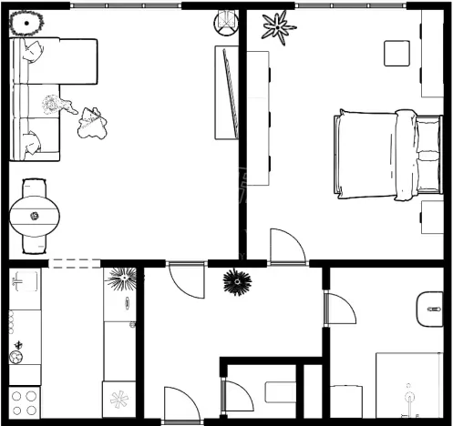 Pronájem bytu 2+kk, Praha - Vršovice, Sámova, 47 m2