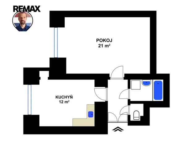 Prodej bytu 1+1, Praha - Vršovice, Vršovické náměstí, 42 m2