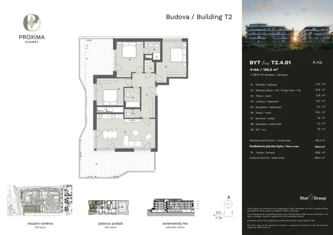 Prodej bytu 4+kk, Praha - Dolní Chabry, Kadaňská, 106 m2