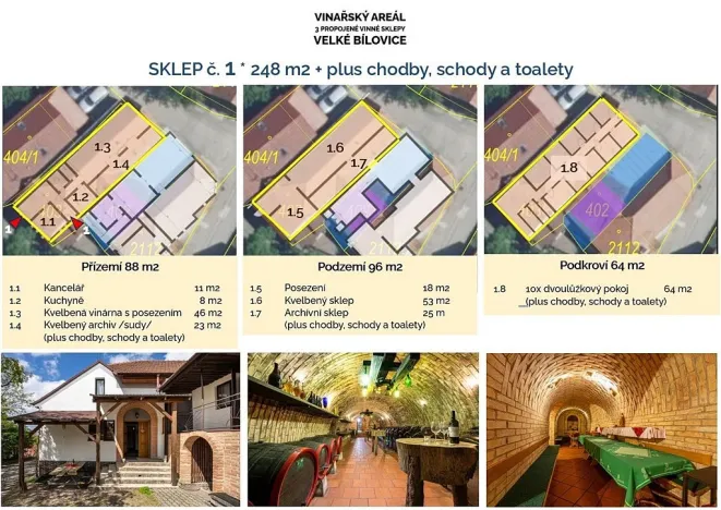 Prodej komerční, Velké Bílovice, 508 m2