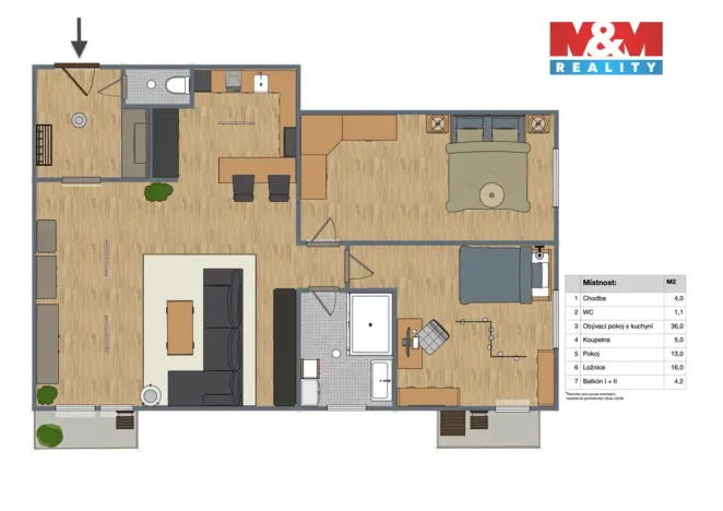 Prodej bytu 3+kk, Chýnov, Slunečný vrch, 80 m2