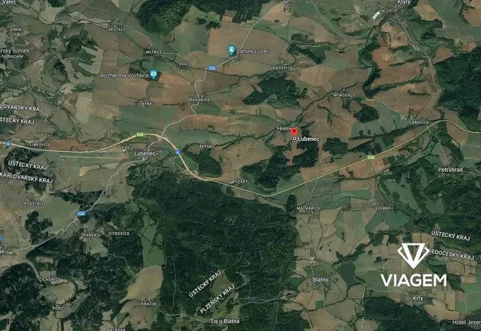 Prodej lesa, Lubenec, 7495 m2