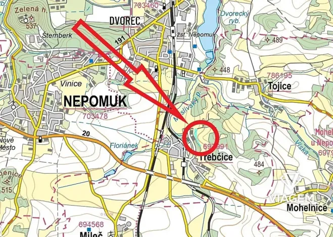 Prodej podílu zahrady, Třebčice, 2632 m2