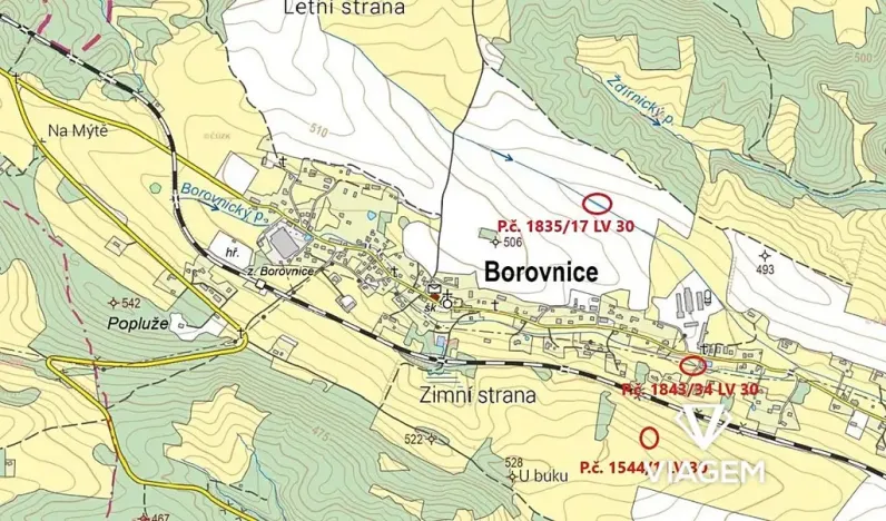 Prodej pole, Borovnice, 2939 m2