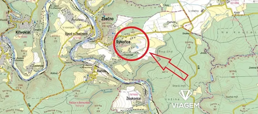 Prodej podílu pole, Sýkořice, 2286 m2