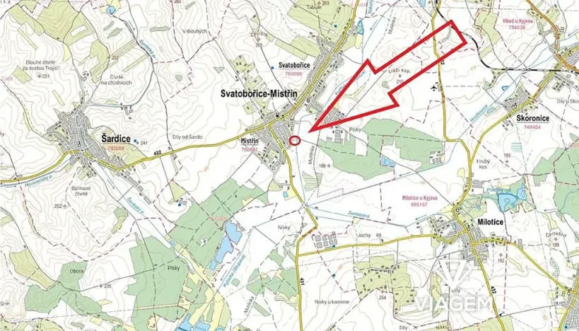 Prodej podílu pole, Svatobořice-Mistřín, 1057 m2