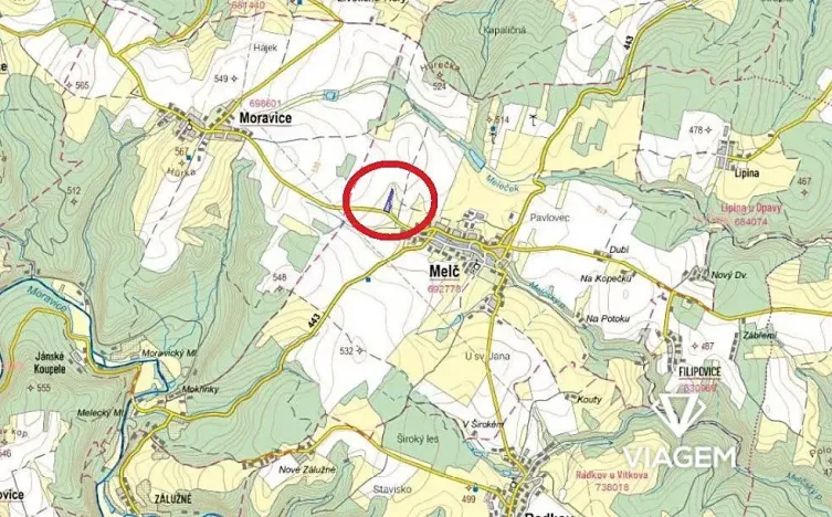 Prodej podílu zahrady, Melč, 2087 m2