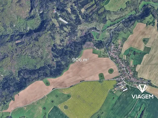 Prodej pole, Vilémovice, 906 m2