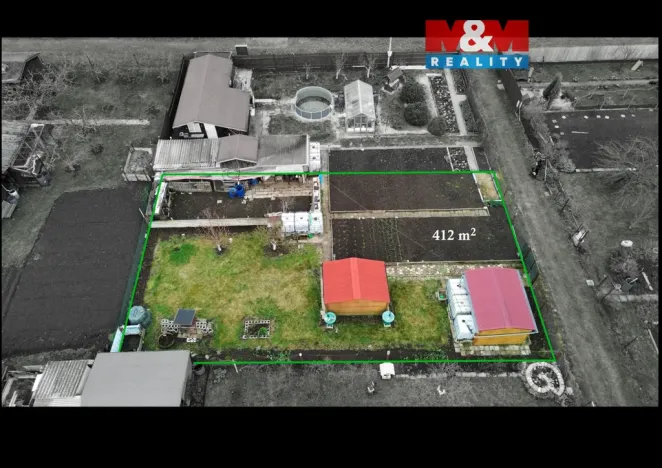 Prodej zahrady, Podbořany, 412 m2