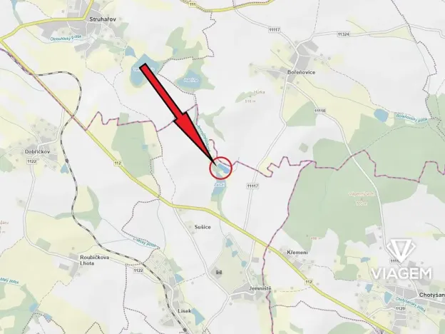 Prodej podílu pole, Postupice, 843 m2