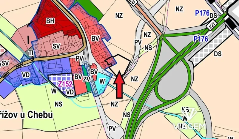 Prodej podílu zahrady, Cheb, 833 m2