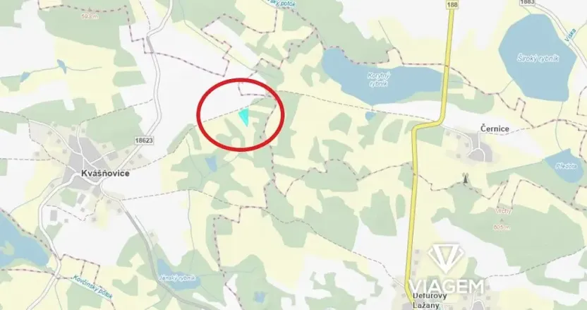 Prodej podílu zahrady, Kvášňovice, 719 m2