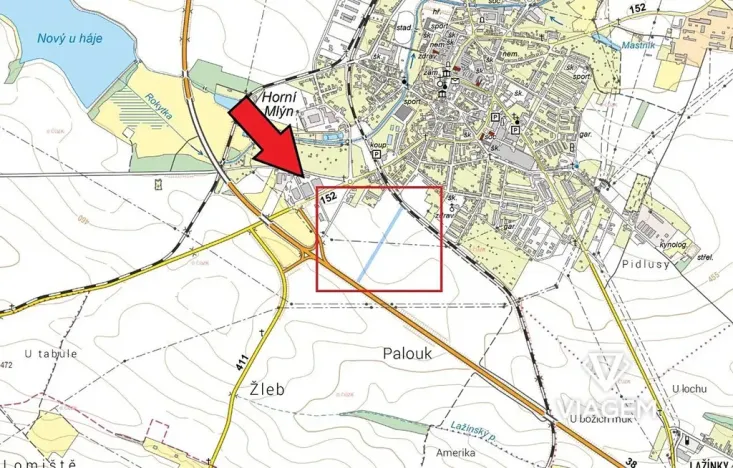 Prodej podílu komerčního pozemku, Moravské Budějovice, 1427 m2