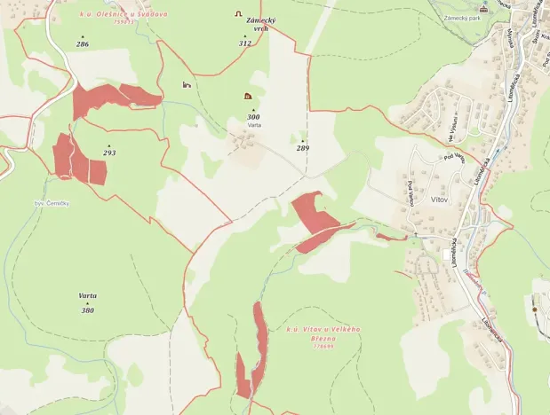 Prodej louky, Velké Březno, 40496 m2