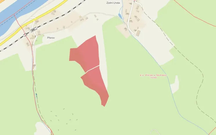 Prodej louky, Těchlovice, 42359 m2