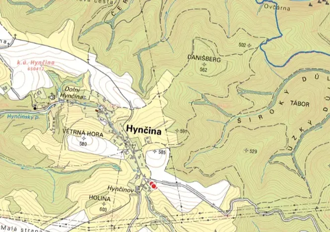 Prodej pozemku pro bydlení, Hynčina, 1406 m2
