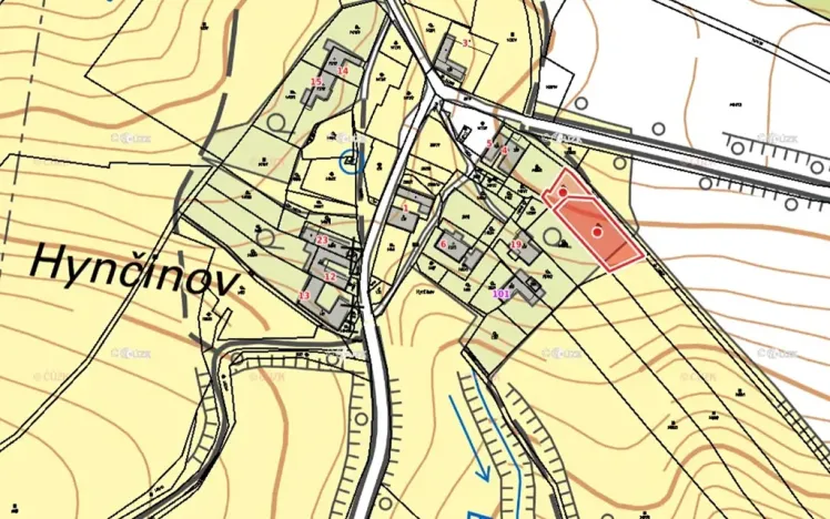 Prodej pozemku pro bydlení, Hynčina, 1406 m2