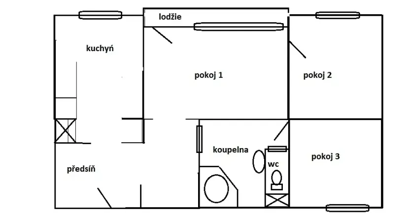 Pronájem bytu 3+1, Teplice, Přítkovská, 70 m2